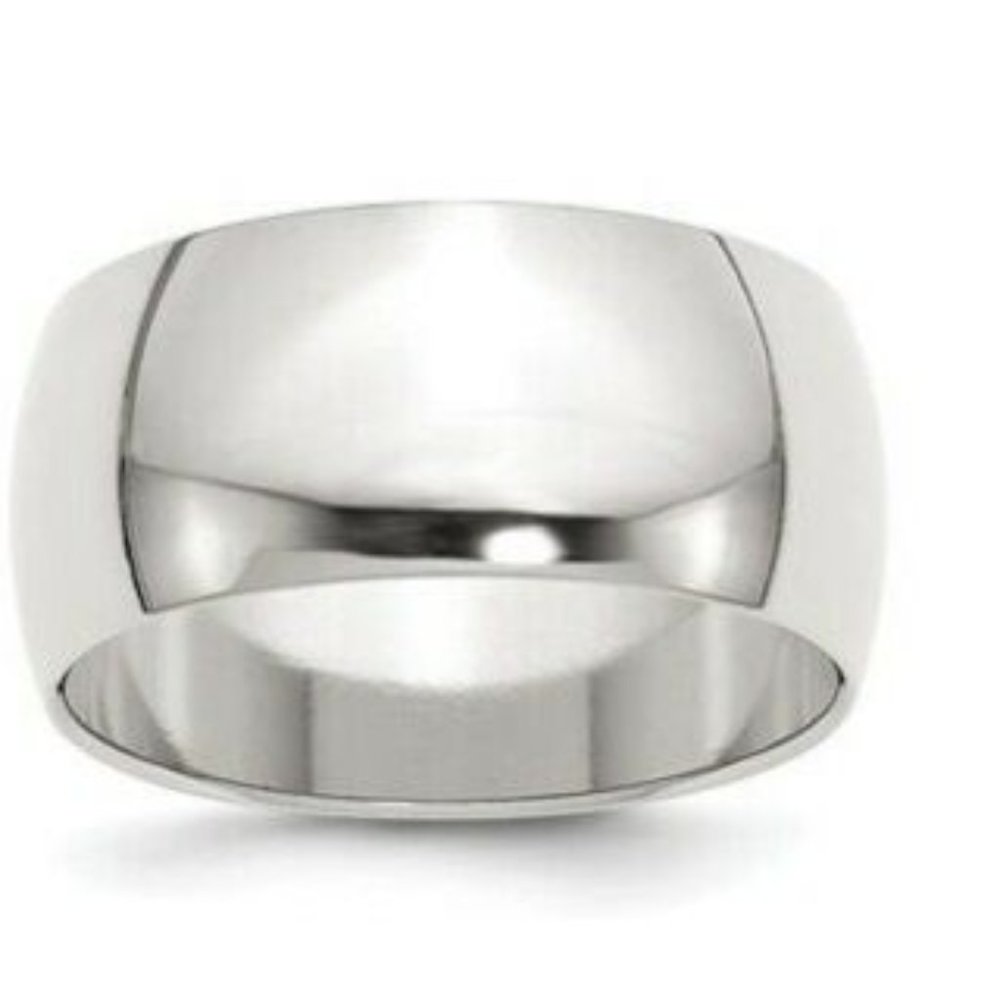 Sterling Silver Solid Polished Ring - Size: 7